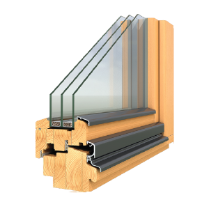 Dritare Dru 78mm Me Tre Xhama