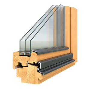 Dritare Dru 92mm Me Tre Xhama