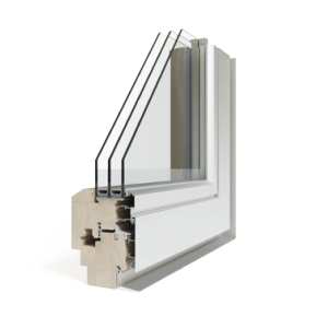 Dritare Dru & Alumin 78mm Me Tre Xhama ( Complanare )