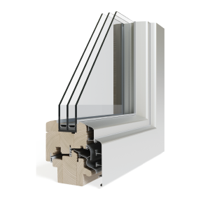 Dritare Dru & Alumin 92mm Me Tre Xhama